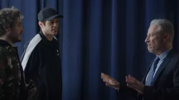 Puma Track Jack­et worn by Pete Davidson  as seen in Bupkis (S01E03)