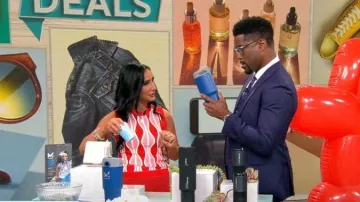 Eva Franco Mimma Top porté par Elizabeth Werner vu dans CBS Mornings le 13 juin 2023