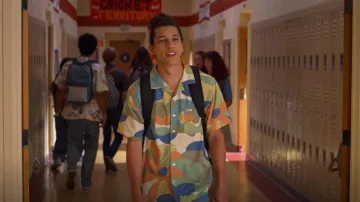 RVCA Mel G Floral Short Sleeve Shirt worn by Trent Harrison (Benjamin A. Norris) as seen in Never Have I Ever (S04E09)