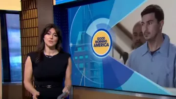 Ceinture Céline Small Triomphe portée par Erielle Reshef vue dans Good Morning America le 14 juin 2023