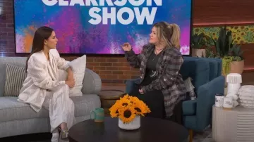 Sandales en cuir Alevì Clio 90mm utilisées par Eva Longoria dans The Kelly Clarkson Show le 9 juin 2023