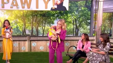 Pantalones a medida de cintura alta usados por Sara Haines como se ve en The View el 15 de junio de 2023
