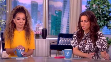 Simkhai Marionne Mixed Media Dress worn by Sunny Hostin as seen in The View on  June 15, 2023