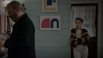 Ymc Fox­tail Cardi­gan worn by Julie Devereaux (Olivia Welch) as seen in Lucky Hank (S01E07)