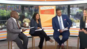 Ceinture en cuir Gucci avec boucle Double G portée par Sheinelle Jones comme on le voit dans Aujourd’hui le 15 juin 2023