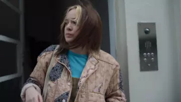 Rejina Pyo Sloane Denim Blazer worn by Joan (Annie Murphy) as seen
