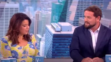 Ganni Ruched Mesh Top worn by Ana Navarro as seen in The View on June 16, 2023