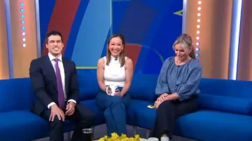 Vanessa Bruno Vanea Top porté par Jennifer Ashton vu dans Good Morning America le 16 juin 2023