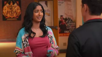 R13 Distressed Edge Cardigan worn by Devi Vishwakumar (Maitreyi Ramakrishnan) as seen in Never Have I Ever (S01E07)