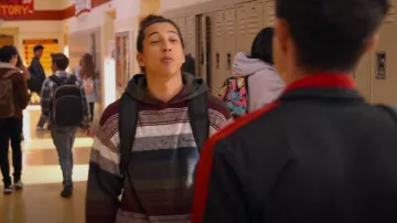 Supreme Knit Stripe Hooded worn by Trent Harrison (Benjamin A. Norris) as seen in Never Have I Ever (S04E07)