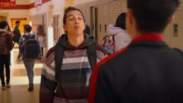 Supreme Knit Stripe Hooded worn by Trent Harrison (Benjamin A. Norris) as seen in Never Have I Ever (S04E07)