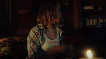 Ed Hardy White Skull Vest worn by Mazey Day as seen in Black Mirror (S06E04)