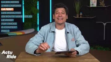La veste en Jean portée par Jonathan Politur dans sa vidéo 
Médina qui attaque la WSL ! Sexisme dans le roller ?! Des chiens mordent un VTTiste ! de Riding Zone