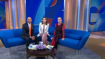 Loewe Printed Stretch Mesh Maxi Dress worn by Jennifer Ashton as seen in Good Morning America on June 19, 2023