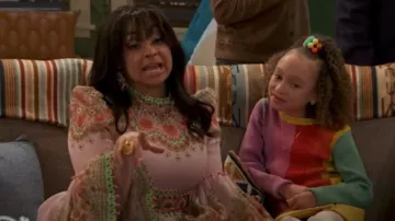 Zimmermann Leo Zo­di­ac Mi­di Dress worn by Raven Baxter (Raven-Symoné) as seen in Raven's Home (S06E07)