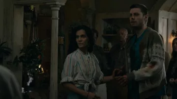 Anthropologie Pilcro The Bella Femme Button Down Long Sleeve Shirt worn by Fatima (Pegah Ghafoori) as seen in From (S02E09)