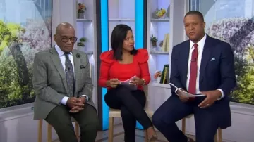 Banana Republic Puff-Neck Puff-Sleeve Sweater Top porté par Sheinelle Jones comme vu dans Aujourd’hui le 19 juin 2023