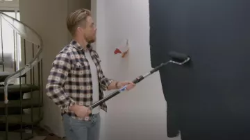 Stetson Dobby Check Western Snap Shirt usada por Jonathan Scott como se ve en Celebrity IOU (S06E06)