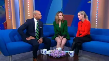 Proenza Schouler White Label Ribbed-Knit Cardigan worn by Jennifer Ashton as seen in Good Morning America on June 20, 2023