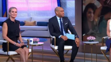 Veronica Beard Bell Ruched Shirtdress worn by Jennifer Ashton as seen in Good Morning America on June 21, 2023