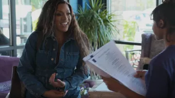 Mango Long Sleeve Denim Jumpsuit worn by Drew Sidora as seen in The Real Housewives of Atlanta (S15E07)
