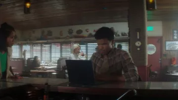 End Clothing Nudie Chuck Plaid Twill Shirt Beige worn by Ned 'Nick' Nickerson (Tunji Kasim) as seen in Nancy Drew (S04E04)
