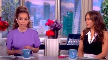 Victoria Beckham Gathered Woven Midi Dress worn by Sunny Hostin as seen in The View on June 22, 2023