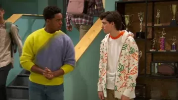 Stussy Brushed Dot Sweater worn by Booker Baxter (Issac Ryan Brown) as seen in Raven's Home (S06E09)