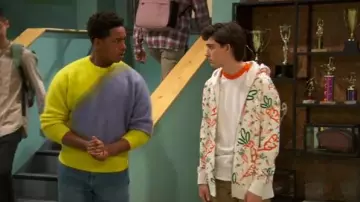 Stussy Brushed Dot Sweater worn by Booker Baxter (Issac Ryan Brown) as seen in Raven's Home (S06E09)