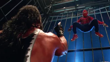 Zapato de escena de la jaula de Spider-Man / Peter Parker (Tobey Maguire) en Spider-Man