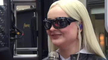 Ottolinger Twisted Sunglasses worn by Kim Petras as seen in Today on  June 23, 2023