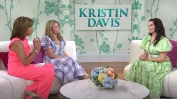 Derek Lam 10 Crosby Philippa Puff-Sleeve Maxi Dress worn by Kristin Davis as seen in Today with Hoda & Jenna on June 23, 2023