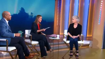 Cinq a Sept Benji Wide Leg Jeans usados por Eva Pilgrim como se ve en Good Morning America el 23 de junio de 2023