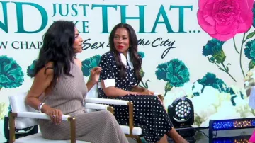 Piece of White Estelle Wool Halter Sweaterdress worn by Sarita Choudhury as seen in Good Morning America on June 23, 2023