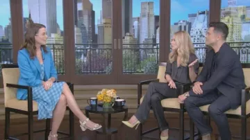 J. Crew Gwyneth V-neck Cupro-blend Slip Dress worn by as seen in LIVE with Kelly and Mark on June 26, 2023