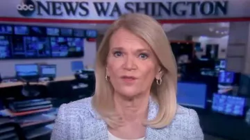 Central Park West Silvie Tweed Blazer usado por Martha Raddatz como se ve en Good Morning America el 26 de junio de 2023