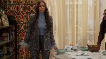 Zadig & Voltaire Visko Veste en drapeau porté par Tinsley (Patty Guggenheim) vu dans iCarly (S03E05)