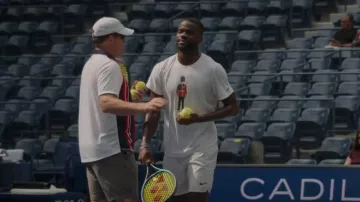 Nike London Tennis Tee worn by Frances Tiafoe as seen in Break Point (S01E09)