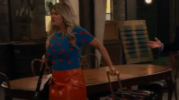 River Island Vinyl Mi­ni Skirt worn by Prunella Pitz (Bailey Stender) as seen in iCarly (S03E05)