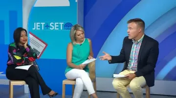 J. Crew Multicolor Gingham Button Down Lightweight Shirt worn by Mark Ellwood as seen in Today on  June 26, 2023