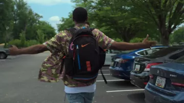 Nike backpack worn by Musa Rahaim (Caleel Harris) as seen in Swagger (S02E01)
