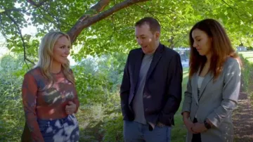 Zara Nwt Tulle Bodysuit usado por Rachael Werner como se ve en Lakefront Luxury(S03E01)
