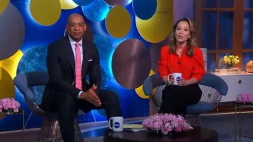 Frame Gillian Shirt worn by Eva Pilgrim as seen in Good Morning America on June 27, 2023