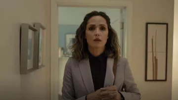 Theory Etiennette Stretch Wool Single-Breasted Blazer worn by Sylvia (Rose Byrne) as seen in Platonic (S01E08)
