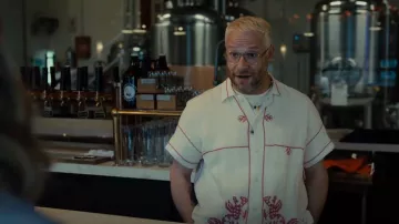 Chemise en coton brodée au point de croix Bode portée par Will (Seth Rogen) comme on le voit dans Platonic (S01E08)