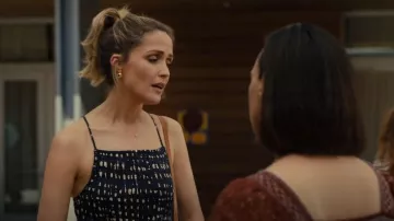 Madewell Edged Chunky Small Hoop Earrings worn by Sylvia (Rose Byrne) as seen in Platonic (S01E08)