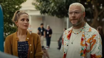 Alex Mill Nico Chunky Knit Cardigan worn by Sylvia (Rose Byrne) as seen in Platonic (S01E08)