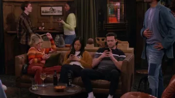 Zara Striped Metallic Thread Polo worn by Sophie (Hilary Duff) as seen in How I Met Your Father (S02E17)