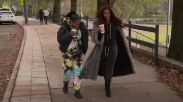 Gldhfes Long Gen­uine Fox Fur Coat worn by Shereé Whitfield as seen in The Real Housewives of Atlanta
