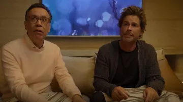 John Varvatos Albany Zip-Up Hooded Jacket worn by Ellis Dragon (Rob Lowe) as seen in Unstable (S01E02)